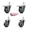 Service Caster 3.5'' Gray Poly Wheel Swivel 7/16'' Stem Caster Set 2 Total Lock Brake, 4PK SCC-GRTTL20S3514-PPUB-716138-2-S-2 - alternate 5
